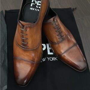 Paul Evans Chestnut Leather Oxfords